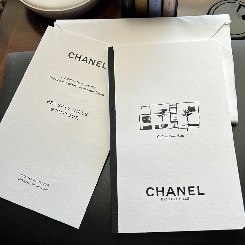 CHANEL NOTEBOOK- Blank Chanel Notebook 8.25”H x 5.10” W x .25” D White Pages NIE